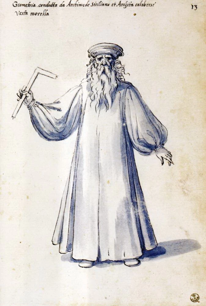Costume della figura allegorica, la geometria - Uffizi, Firenze